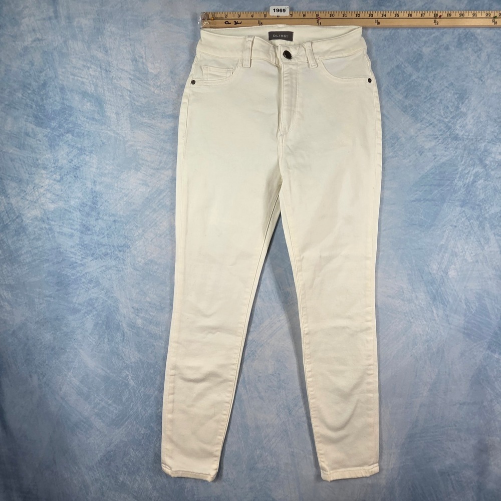 DL1961 Womens White High Rise‎ Skinny Jeans Size 27 Premium Denim Pants